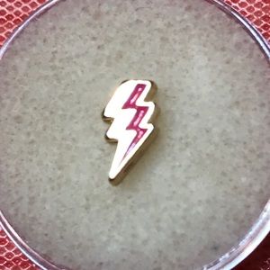 3/$10 Origami Owl Pink Lightening Bolt Charm
